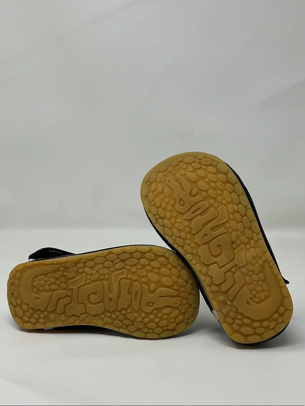 Black Leather Velcro Mary Jane Walker Shoes Baby Girl Toddler size 6 alligator 🐊